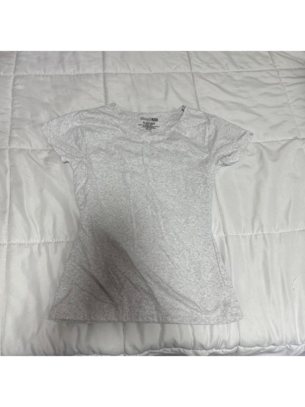 Light gray cotton tee, double layer never worn